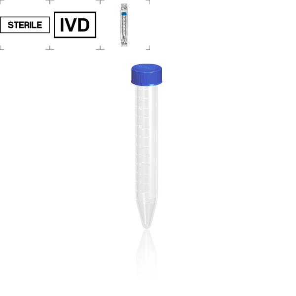 Falkon Tüpü 15 ml Steril - Dibi Konik Santrifüj Tüpü 500 Adet - Toptan