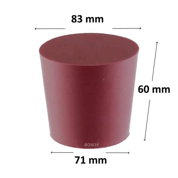 Borox Kauçuk Tıpa 71X83X60 mm - Sızdırmaz Kapak - 1 Adet