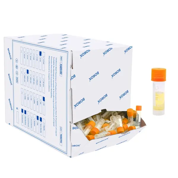 Cryo Tüp 2ml - Dıştan Vidalı Ayaklı Dibi Düz Nonsteril 500lü