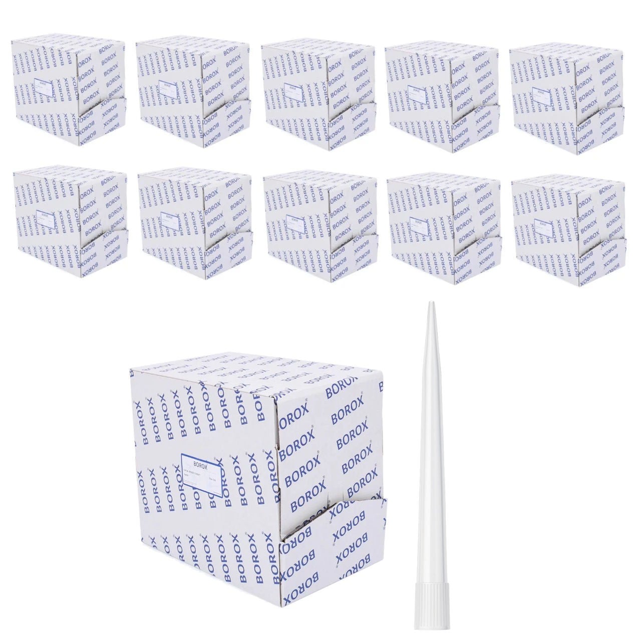 Borox Otomatik Pipet Ucu 10 ml - 1000 Adet/10 Kutu Toptan - 10000µl - CalPro ve CalPro-S İçin