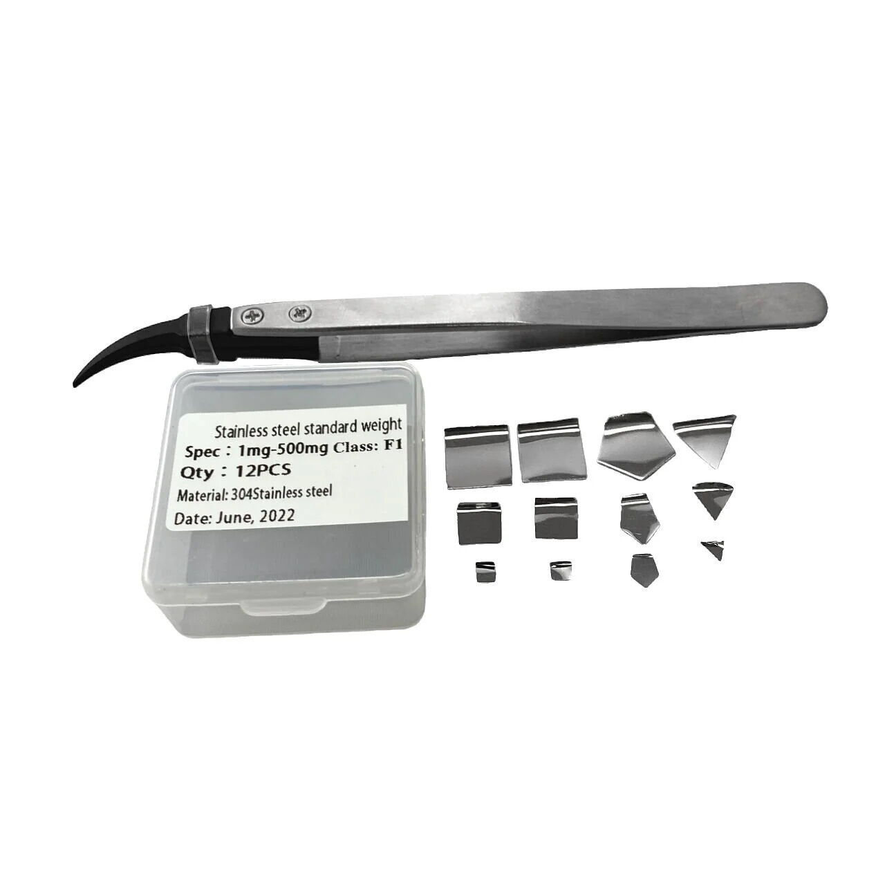 Kalibrasyon Ağırlık Seti F1 - Terazi Kiti 12 Adet 1mg-500mg Kütle Set