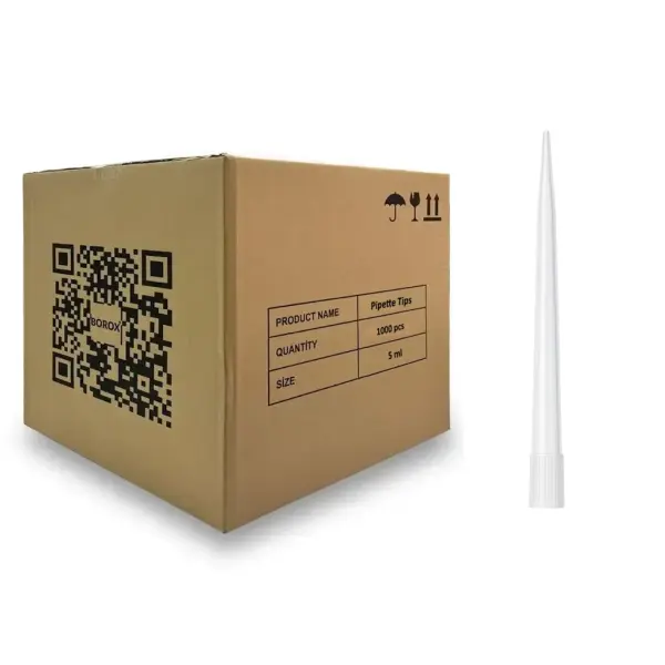 Borox Otomatik Pipet Ucu 5 ml Şeffaf - 1000 Adet/10 Kutu Toptan - 5000µl - CalPro S İçin