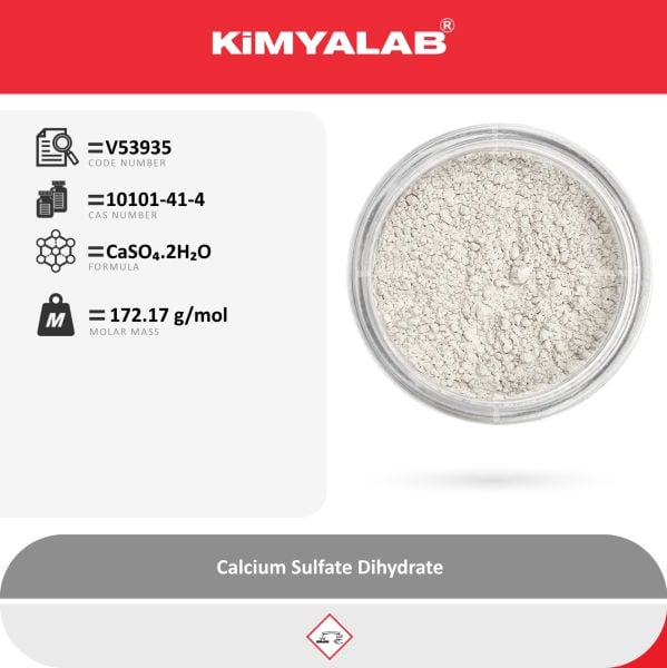 Kimyalab Kalsiyum Sülfat 1 Kg - Calcium Sulfate Dihydrate