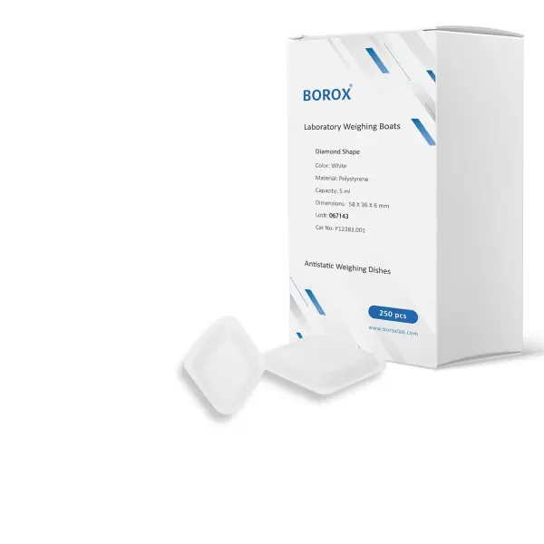 Borox PS Tartım Kabı - Plastik Elips Form 5ml - 250adet/paket - Beyaz Renk - Elipsoidal