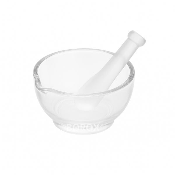 Borox Cam Havan Tokmaklı 120 mm - Havan ve Eli - 1 set-paket