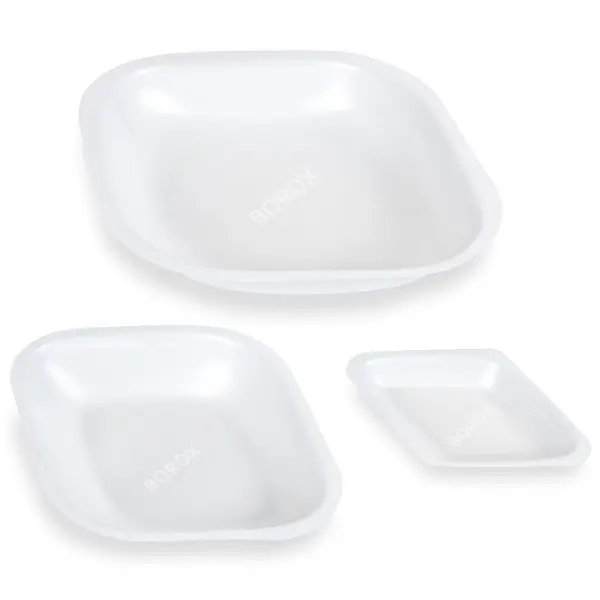 Borox PS Tartım Kabı - Plastik Elips Form 100ml - 250adet/paket - Beyaz Renk - Elipsoidal