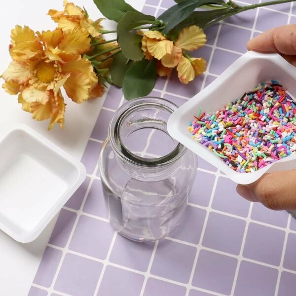 Borox PS Tartım Kabı - Plastik Elips Form 100ml - 250adet/paket - Beyaz Renk - Elipsoidal