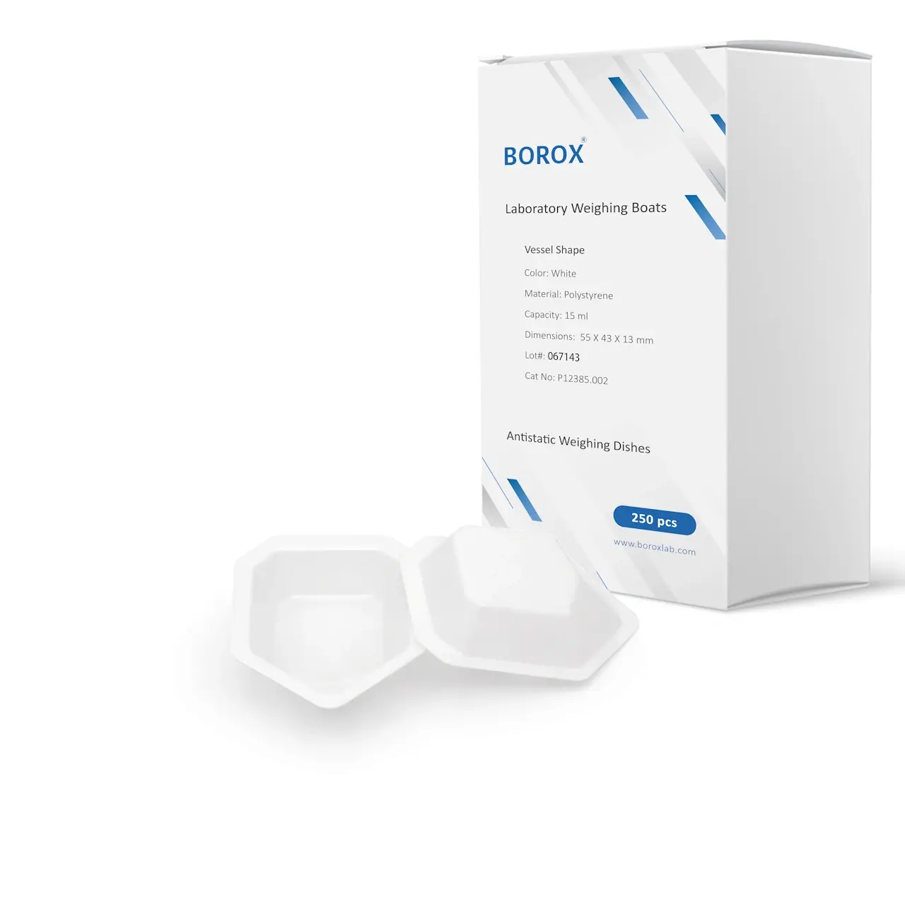 Borox PS Tartım Kabı - Plastik Kayık Form 15ml - 250adet/paket - Beyaz Renk