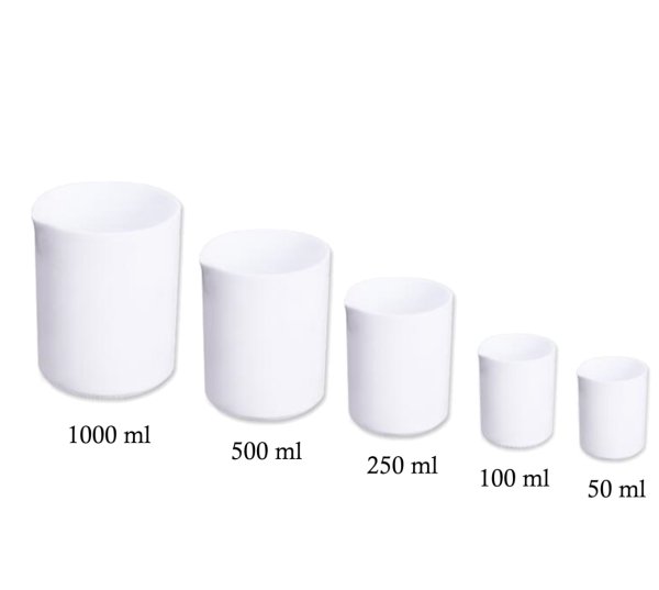 Teflon Beher - PTFE Isıya Dayanıklı Beher - 100 ml Beaker