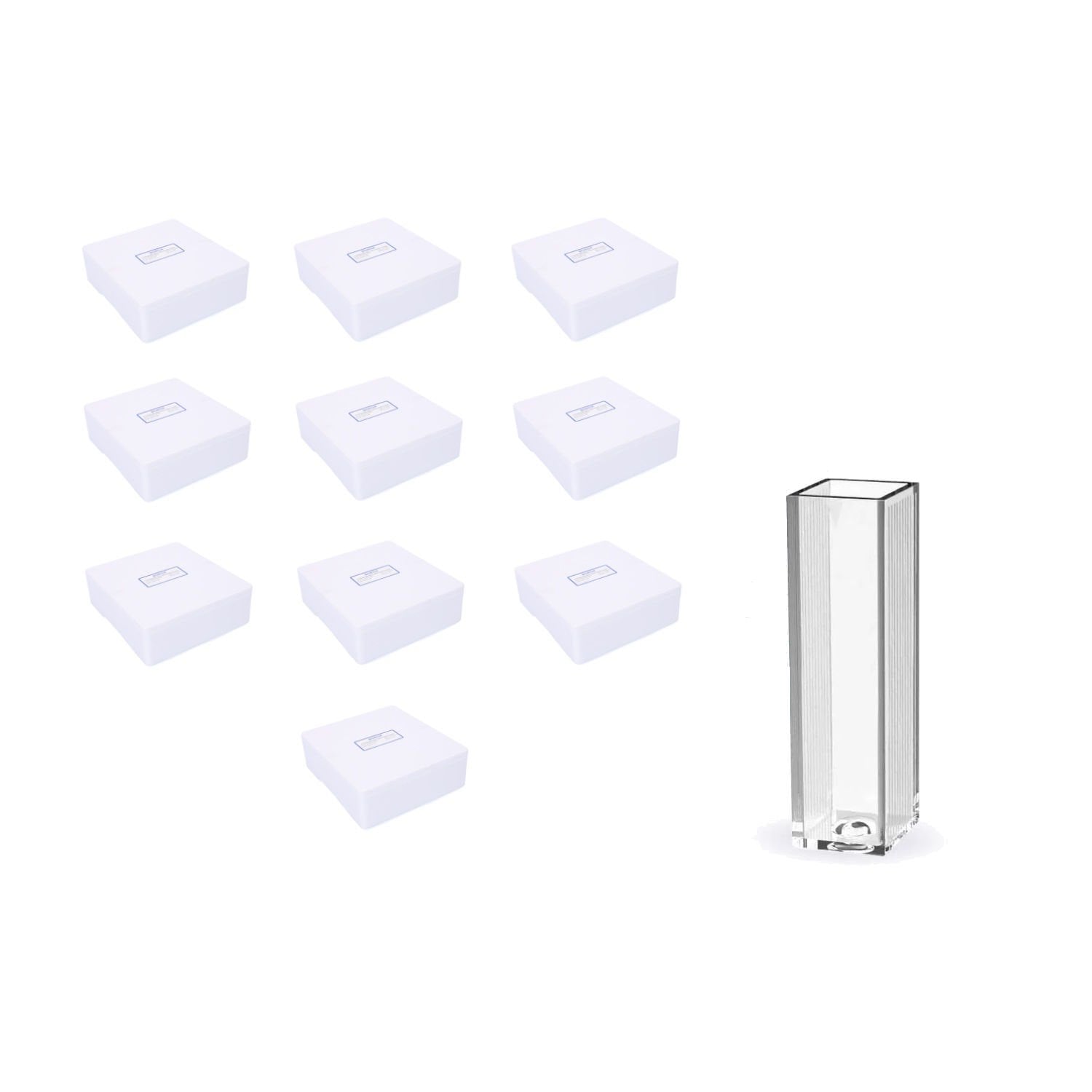 Borox Plastik Spektrofotometre Küveti 4.5 ml - 10 Paket Toptan