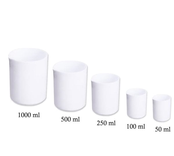 Teflon Beher - PTFE Isıya Dayanıklı Beher - 500 ml Beaker