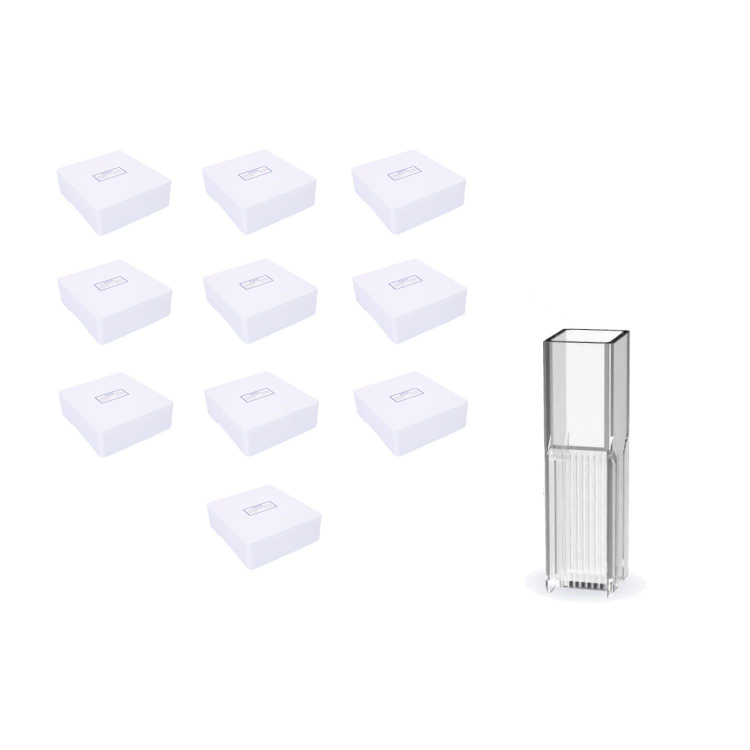 Borox Plastik Spektrofotometre Küveti 1.5 ml - 10 Paket Toptan