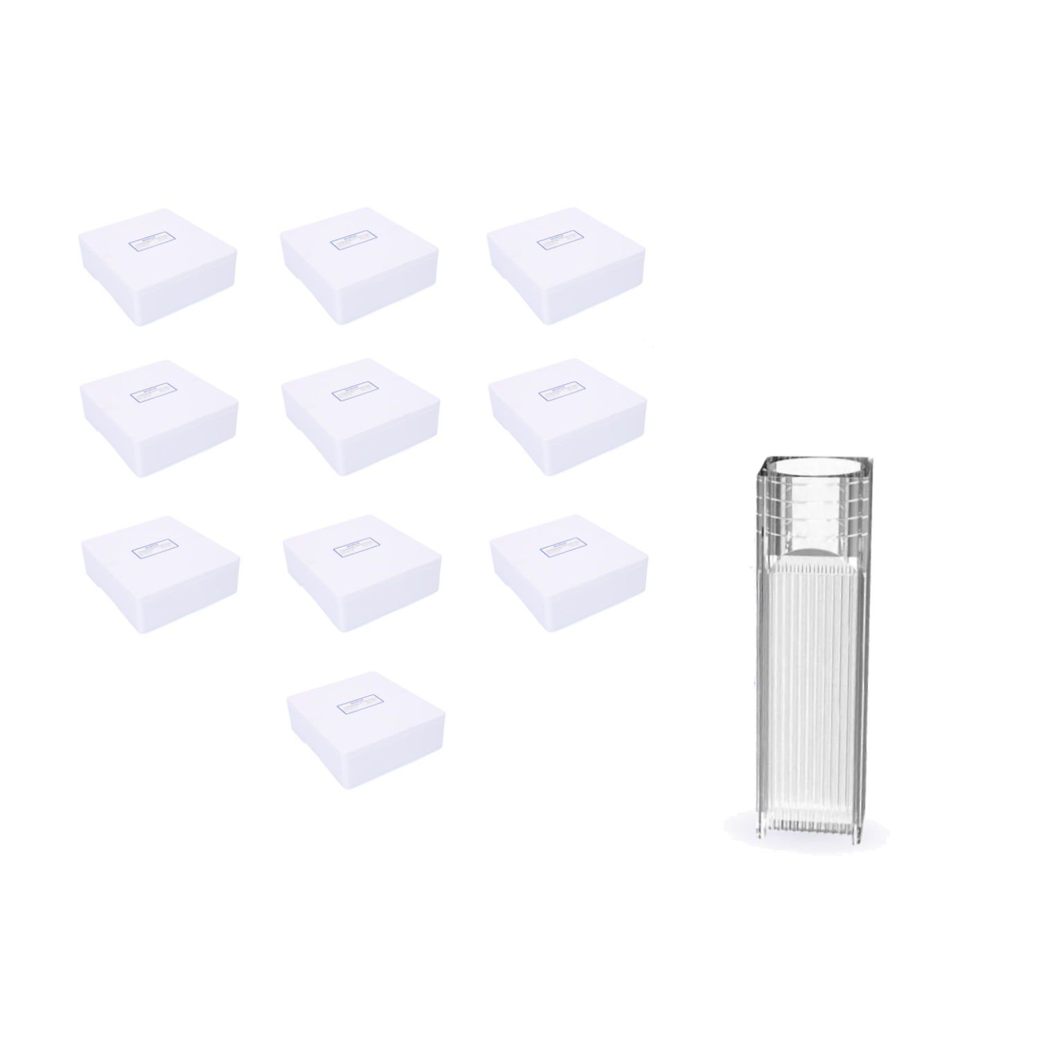 Borox Plastik Spektrofotometre Küveti 2.5 ml - 10 Paket Toptan
