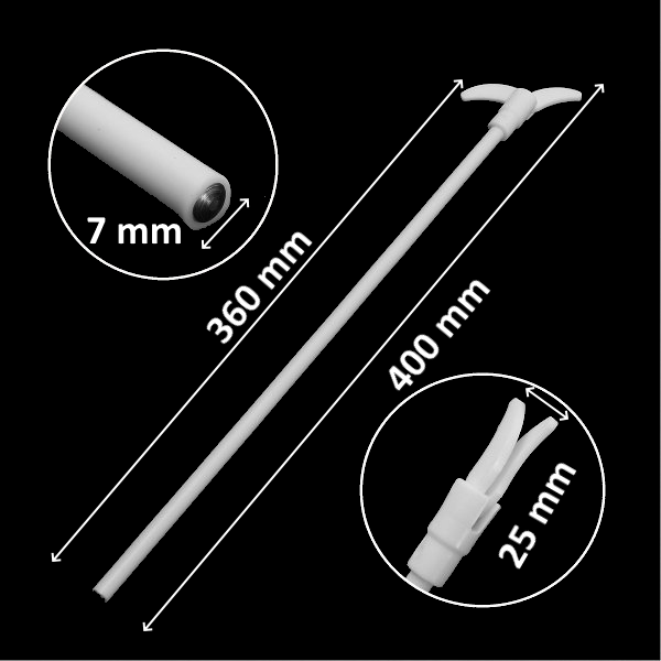 Thermomac PTFE Teflon Şaft 36 cm - Mekanik Karıştırıcı Ucu