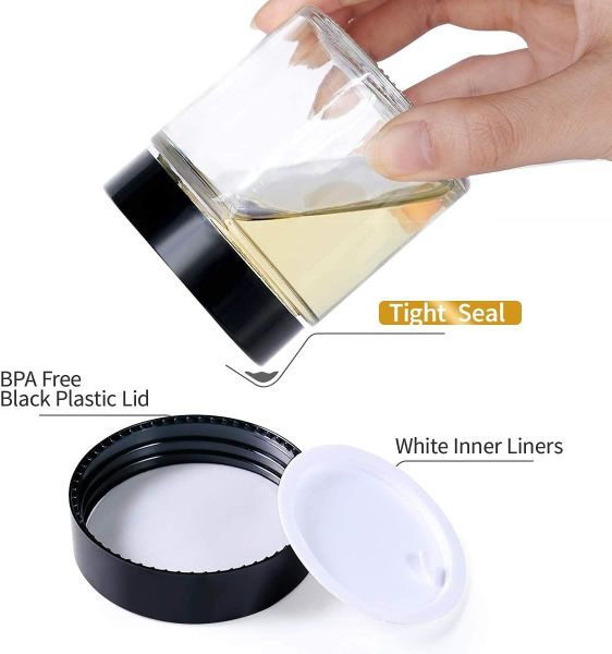 Borox Cam Şişe 100ml - Krem Kavanoz 100cc Kapaklı Şişe - 50 Adet Toptan