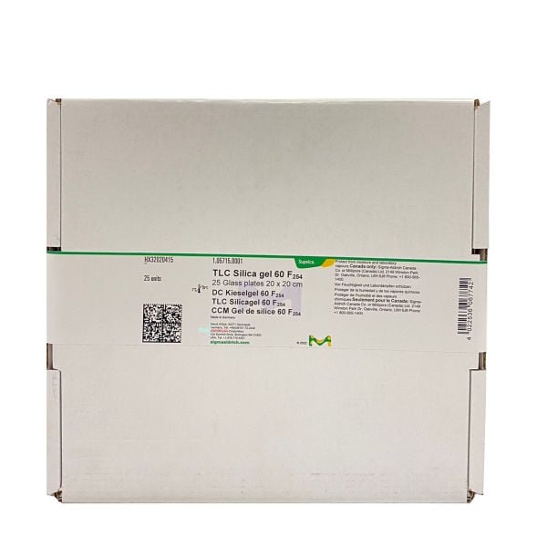 Merck 105715.0001 Silika Jel 25 units - Silica Gel 60 F254 25 Tlc Plates 20 X 20 Cm