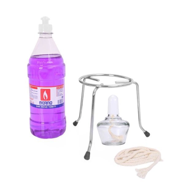Borox Sac Ayak + Alkol Lambası + Fitil 1metre + 1 L İspirto Set