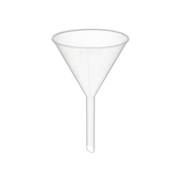 Borox Plastik Huni 100mm - Laboratuvar Hunisi - Uzun Saplı