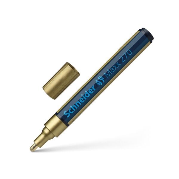 Schneider Maxx 270 Asetat Kalemi Altın - 1-3mm - Boya Markörü - Cam Kalemi 10 Adet Toptan