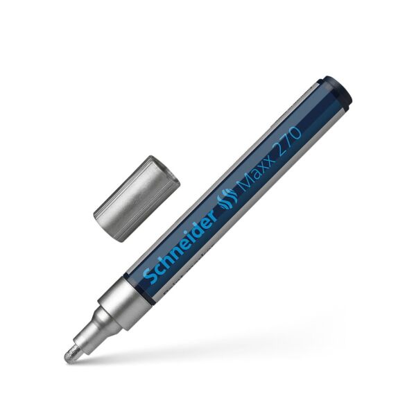 Schneider Maxx 270 Asetat Kalemi Gümüş - 1-3mm - Boya Markörü - Cam Kalemi 10 Adet Toptan