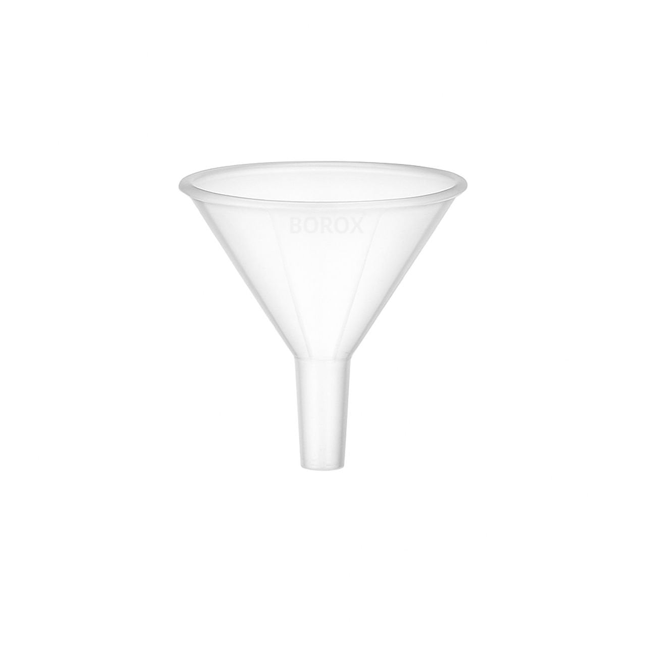 Borox Plastik Toz Huni 80mm - Laboratuvar Hunisi - Paralel Gövde