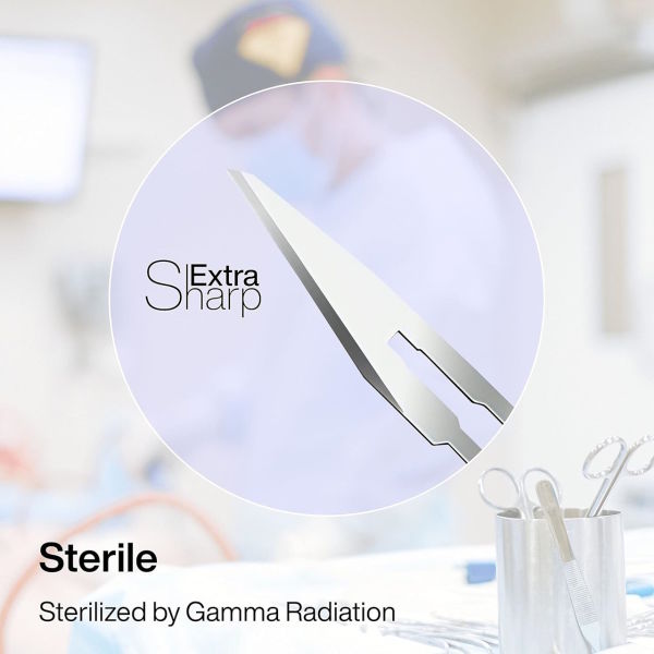 Paslanmaz Çelik Bisturi Ucu No:11 - Steril Bistüri Bıçağı - 100 Adet/Paket