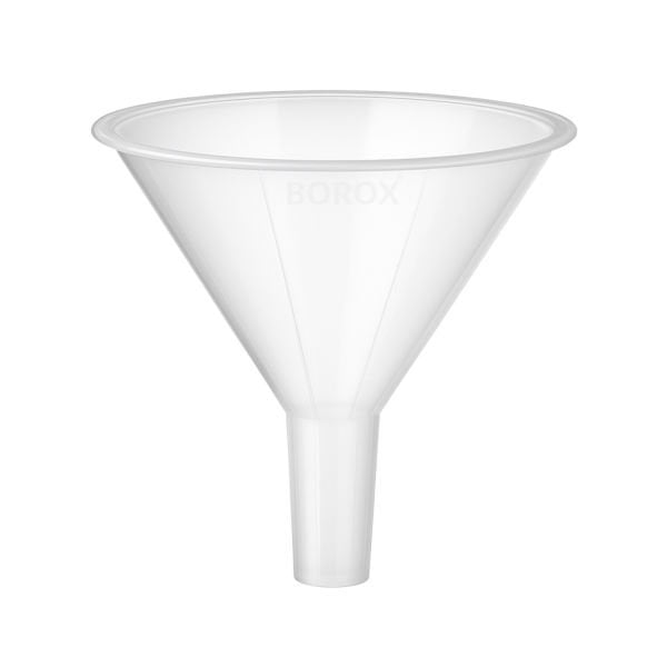 Borox Plastik Toz Huni 150mm - Laboratuvar Hunisi - Paralel Gövde