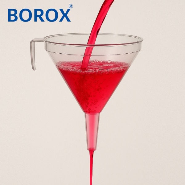 Borox Plastik Saplı Huni 250mm - Laboratuvar Hunisi