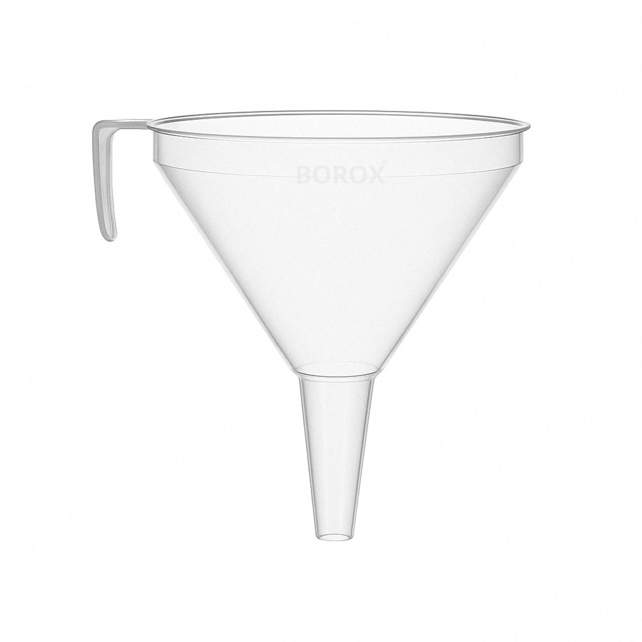 Borox Plastik Saplı Huni 200mm - Laboratuvar Hunisi