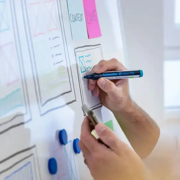 Schneider Maxx 290 Tahta Kalemi Siyah - 2-3mm -  Beyaz Tahta ve Flipchart Kalemi