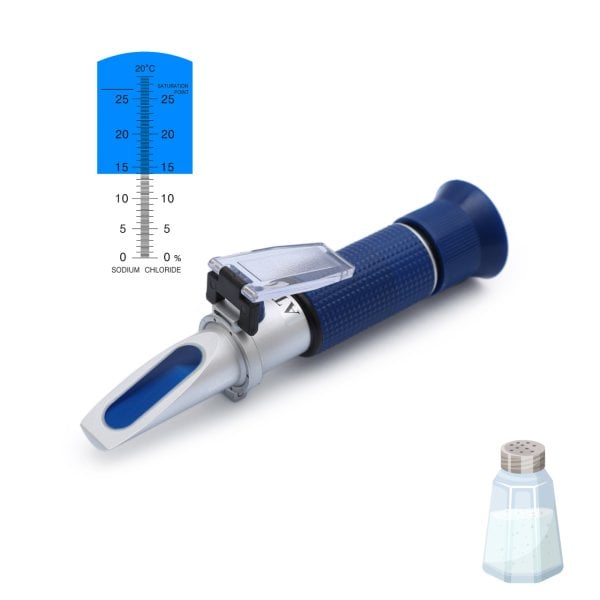TZ28 ATC Tuzluluk Ölçer Refraktometre - 0-28 % - Gıda NaCl Ölçer