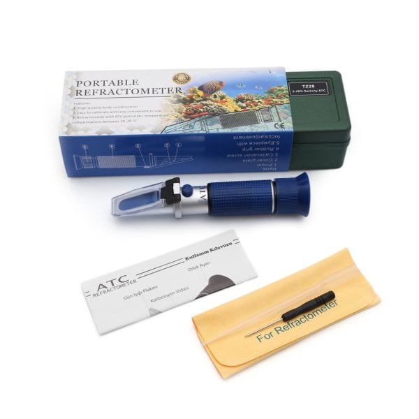 TZ28 ATC Tuzluluk Ölçer Refraktometre - 0-28 % - Gıda NaCl Ölçer