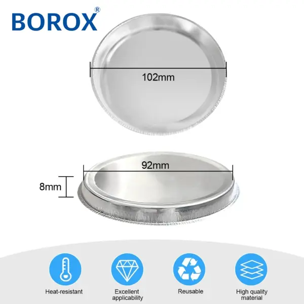 Borox Alüminyum Tartım Kabı - 102x8mm Tartım Kapları 1000 Adet