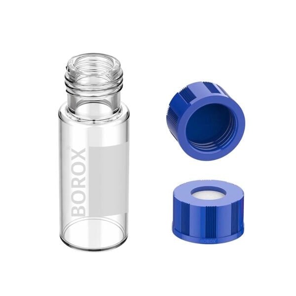 Borox Cam Vial Vida Yarıksız Kapaklı ND9 - Şeffaf 2ml - 100 Adet/Paket