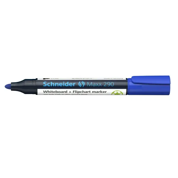 Schneider Maxx 290 Tahta Kalemi Mavi - 2-3mm -  Beyaz Tahta ve Flipchart Kalemi - 10 Adet
