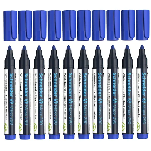 Schneider Maxx 290 Tahta Kalemi Mavi - 2-3mm -  Beyaz Tahta ve Flipchart Kalemi - 10 Adet