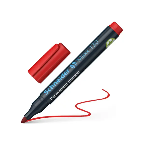 Schneider Maxx130 Asetat Kalemi Kırmızı - 1-3mm - Cam Kalemi - 10 Adet
