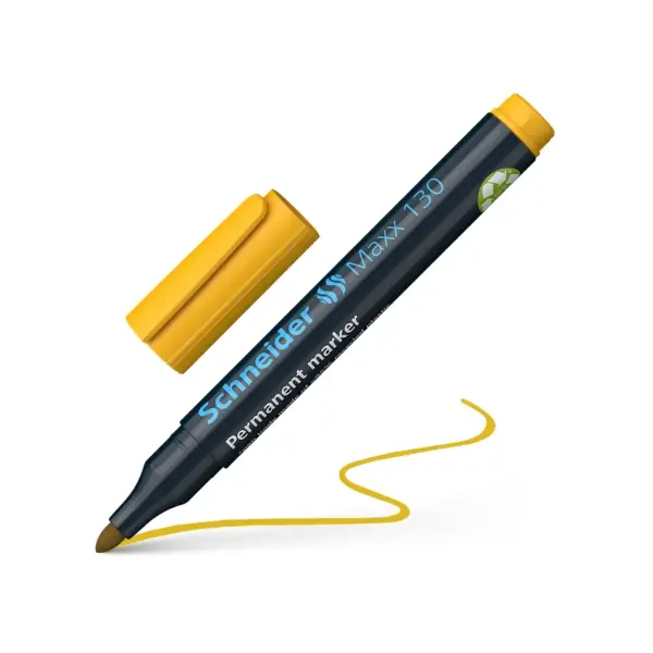 Schneider Maxx130 Asetat Kalemi Sarı - 1-3mm - Cam Kalemi - 10 Adet