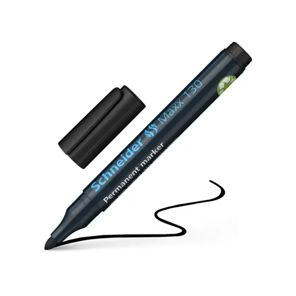 Schneider Maxx130 Asetat Kalemi Siyah - 1-3mm - Cam Kalemi - 10 Adet