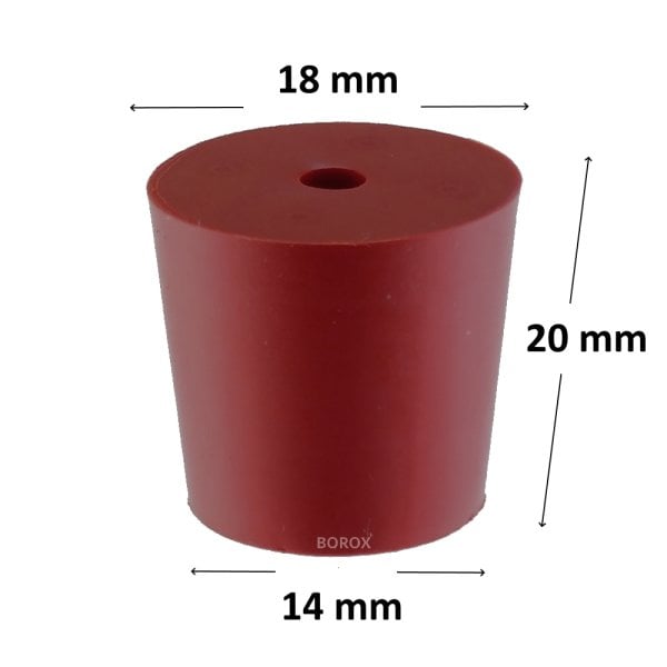 Borox Kauçuk Tıpa Delikli 14x18x20 mm - Sızdırmaz Kapak