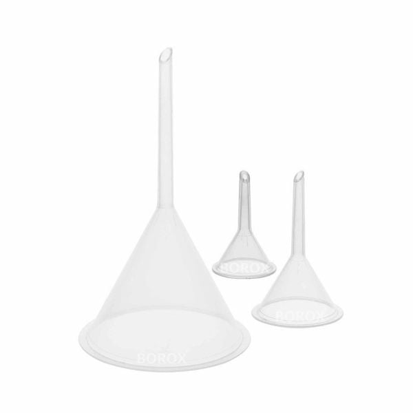 Borox Plastik Analitik Huni 75mm - Laboratuvar Hunisi - 36 Adet Toptan