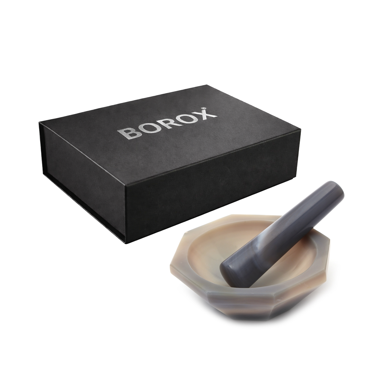 Borox Agat Havan Tokmaklı 120 mm Standart Form - 1 set/paket