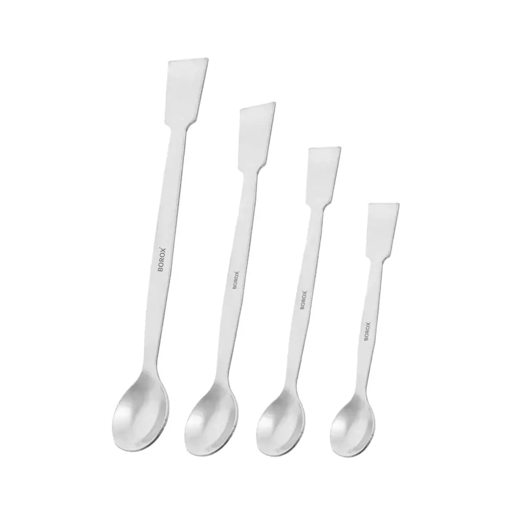 Borox Metal Spatül Makro - Paslanmaz Çelik Spatula - 4 Ölçü Set