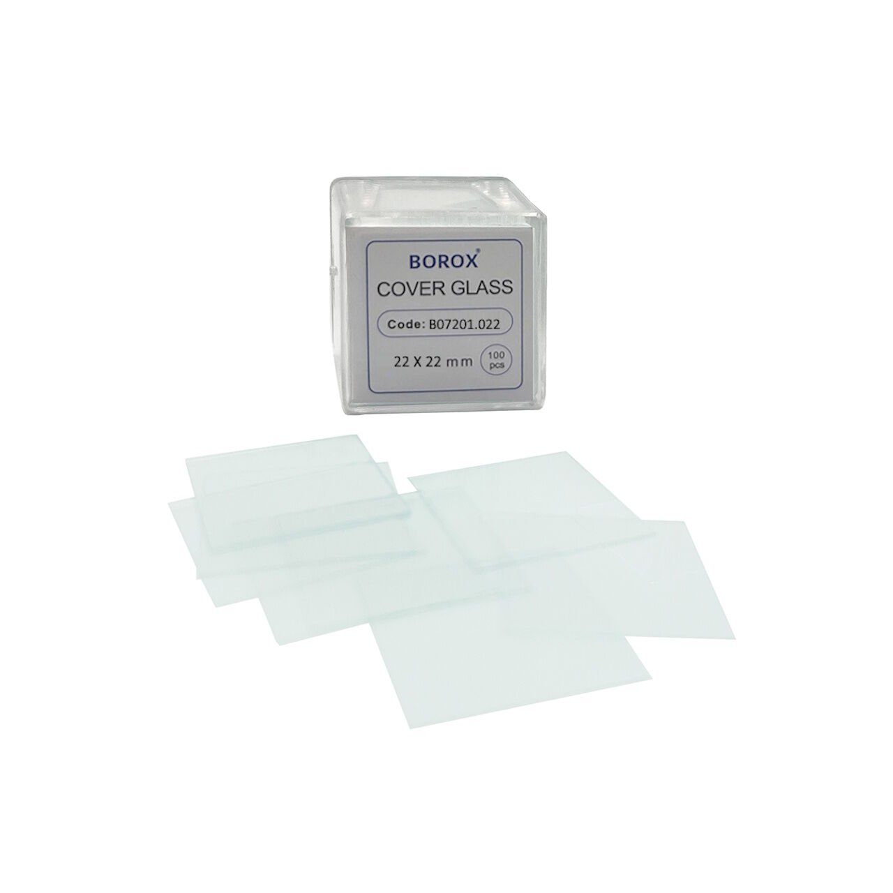 Borox Lamel 22x22mm - Mikroskop Slayt İçin 100lü Cover Glass