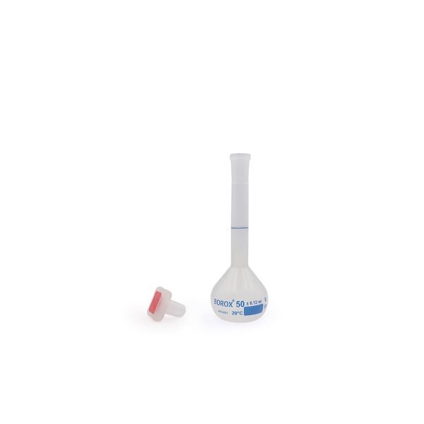 Borox Plastik Balon Joje 50ml - Plastik Kapaklı - Volumetrik Flask