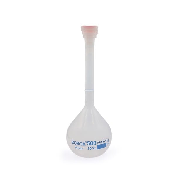 Borox Plastik Balon Joje 500ml - Plastik Kapaklı - Volumetrik Flask