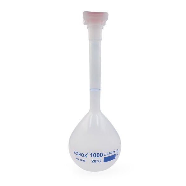 Borox Plastik Balon Joje 1000ml - Plastik Kapaklı - Volumetrik Flask