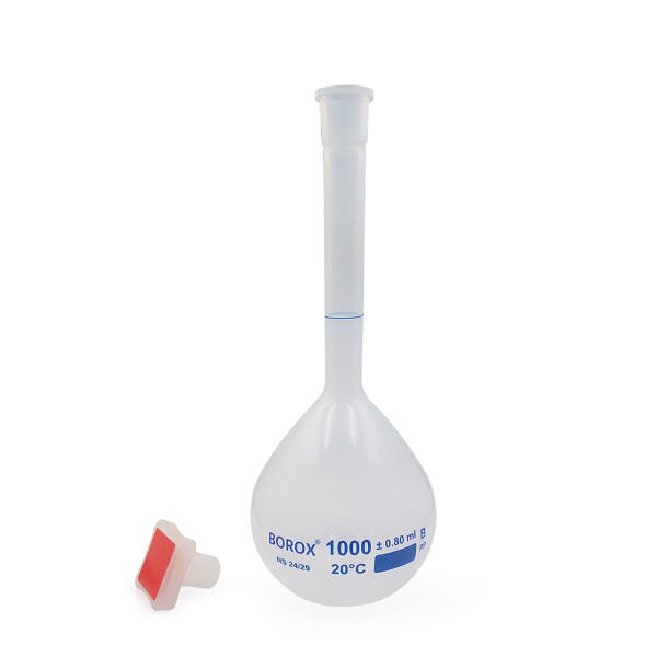 Borox Plastik Balon Joje 1000ml - Plastik Kapaklı - Volumetrik Flask