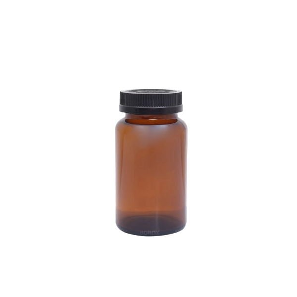 Borox Amber Cam Şişe 300 ml - Bastır Aç Kapaklı Ecza Şişe