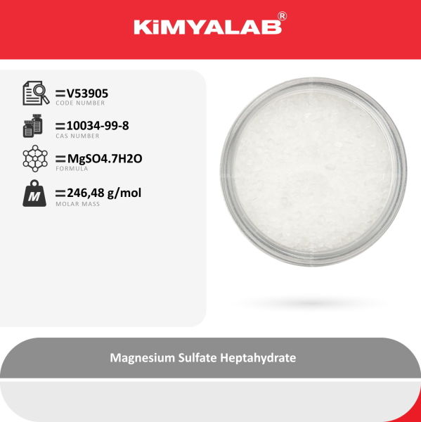 Kimyalab Magnezyum Sülfat 1 Kg - Farma Kalite - Magnesium Sulfate Heptahydrate USP